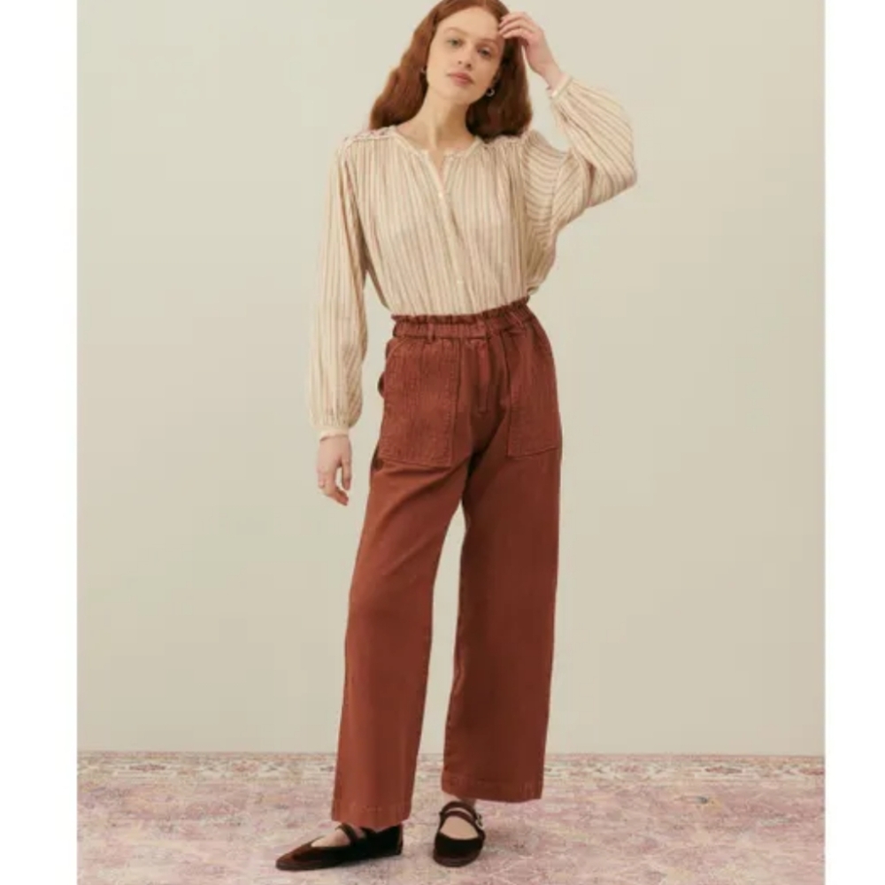 🆕 LOUISE MISHA Arlovie Organic Cotton Trousers -38 /US 6